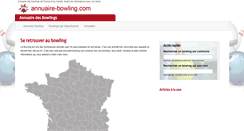 Desktop Screenshot of annuaire-bowling.com