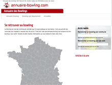 Tablet Screenshot of annuaire-bowling.com